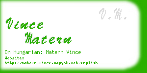 vince matern business card